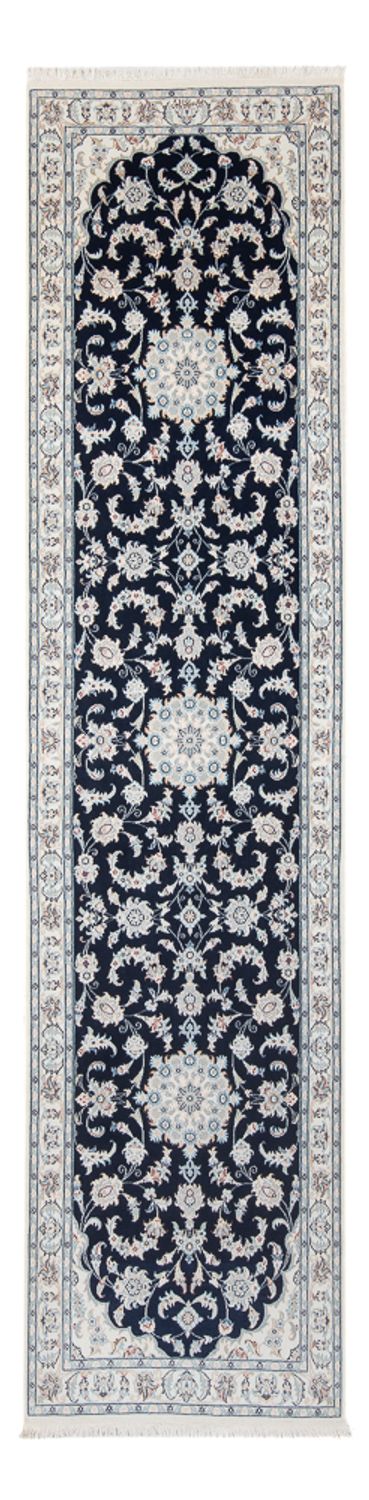 Biegacz Dywan perski - Nain - Premium - 306 x 81 cm - ciemnoniebieski