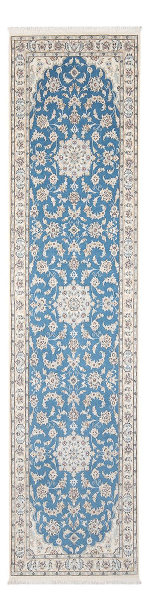 Biegacz Dywan perski - Nain - Premium - 300 x 80 cm - niebieski