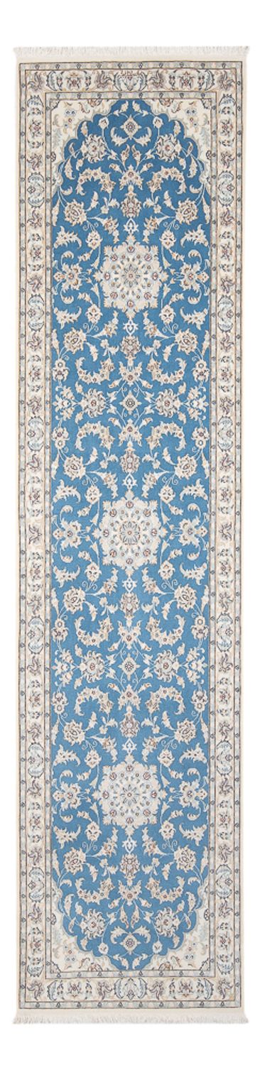 Biegacz Dywan perski - Nain - Premium - 300 x 80 cm - niebieski