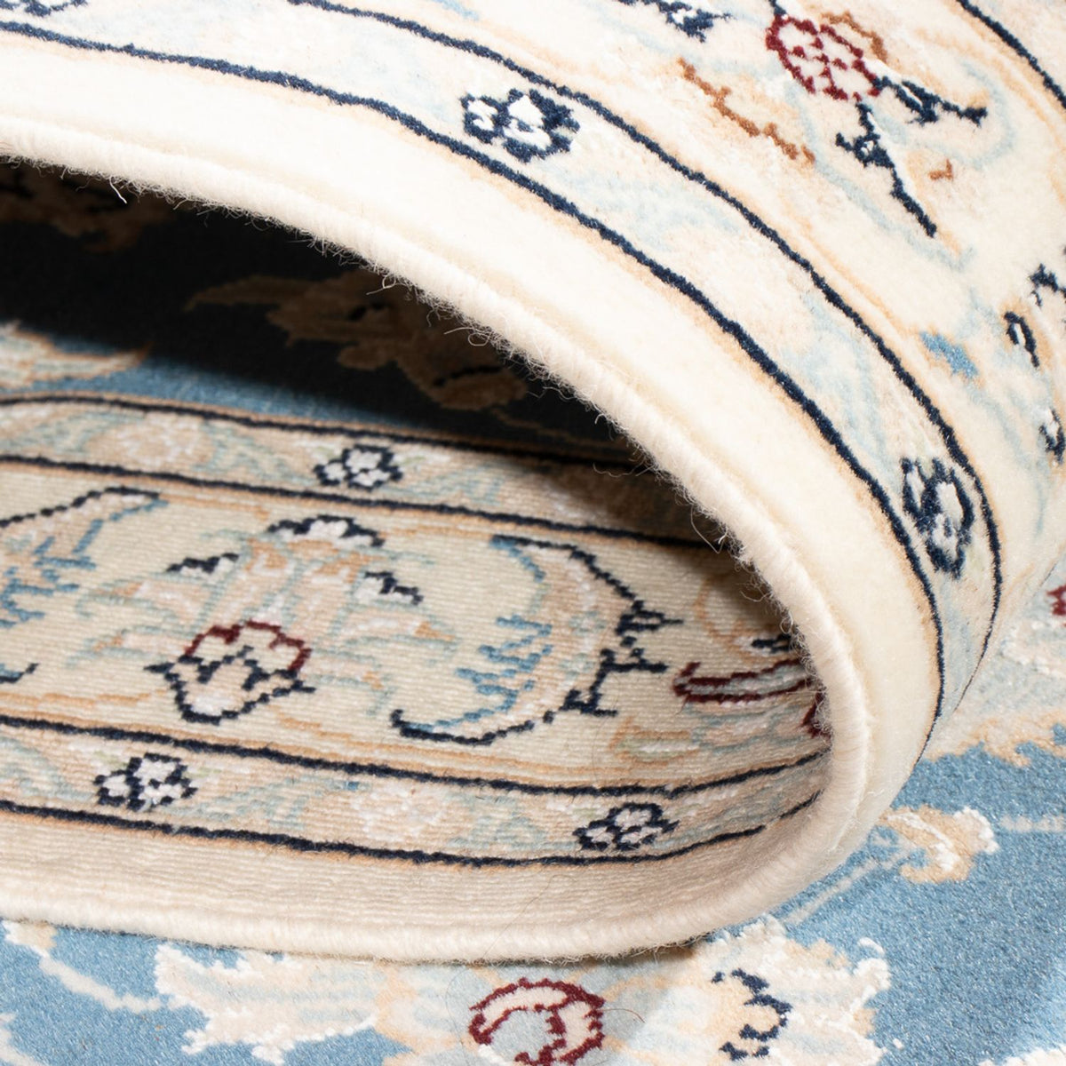 Biegacz Dywan perski - Nain - Premium - 300 x 80 cm - niebieski