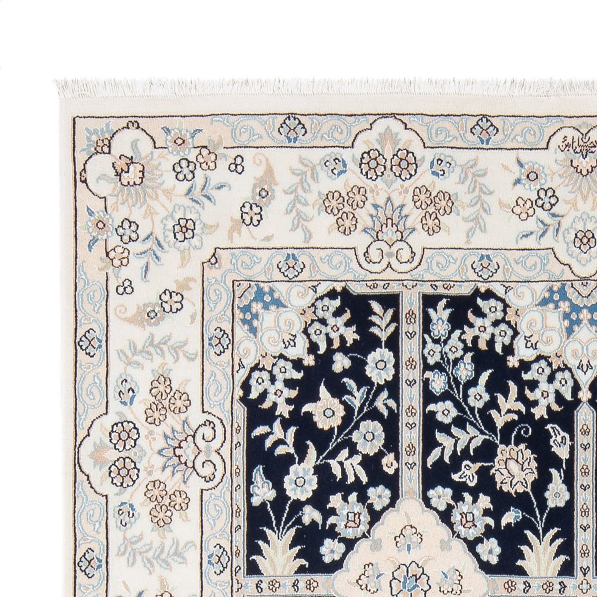 Dywan perski - Nain - Premium - 205 x 150 cm - ciemnoniebieski