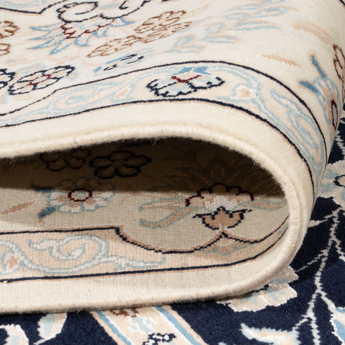 Dywan perski - Nain - Premium - 205 x 150 cm - ciemnoniebieski