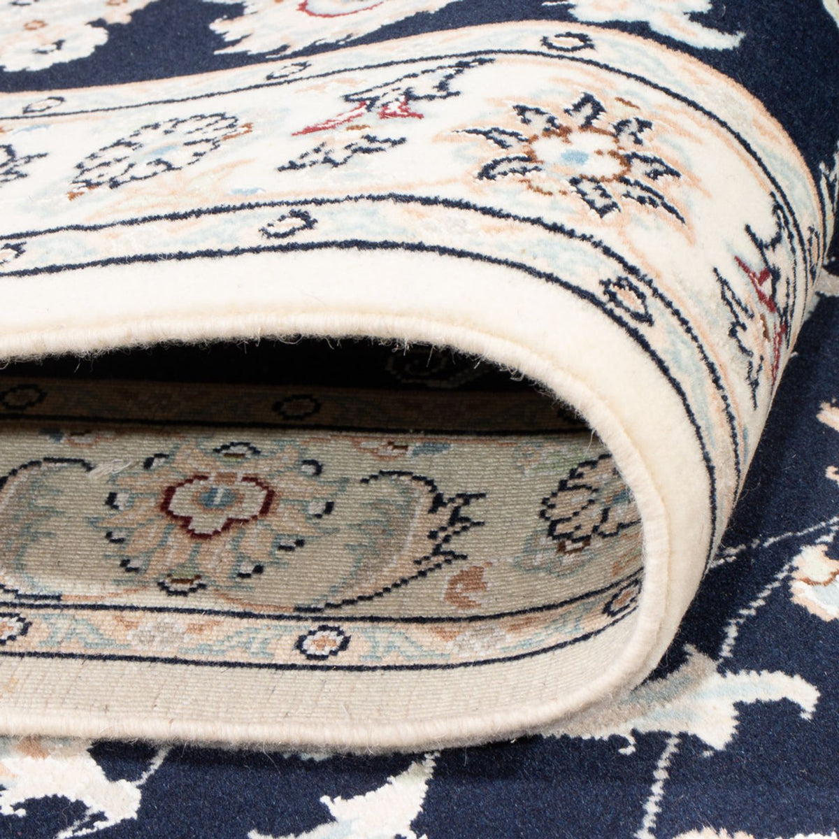 Biegacz Dywan perski - Nain - Premium - 394 x 92 cm - ciemnoniebieski