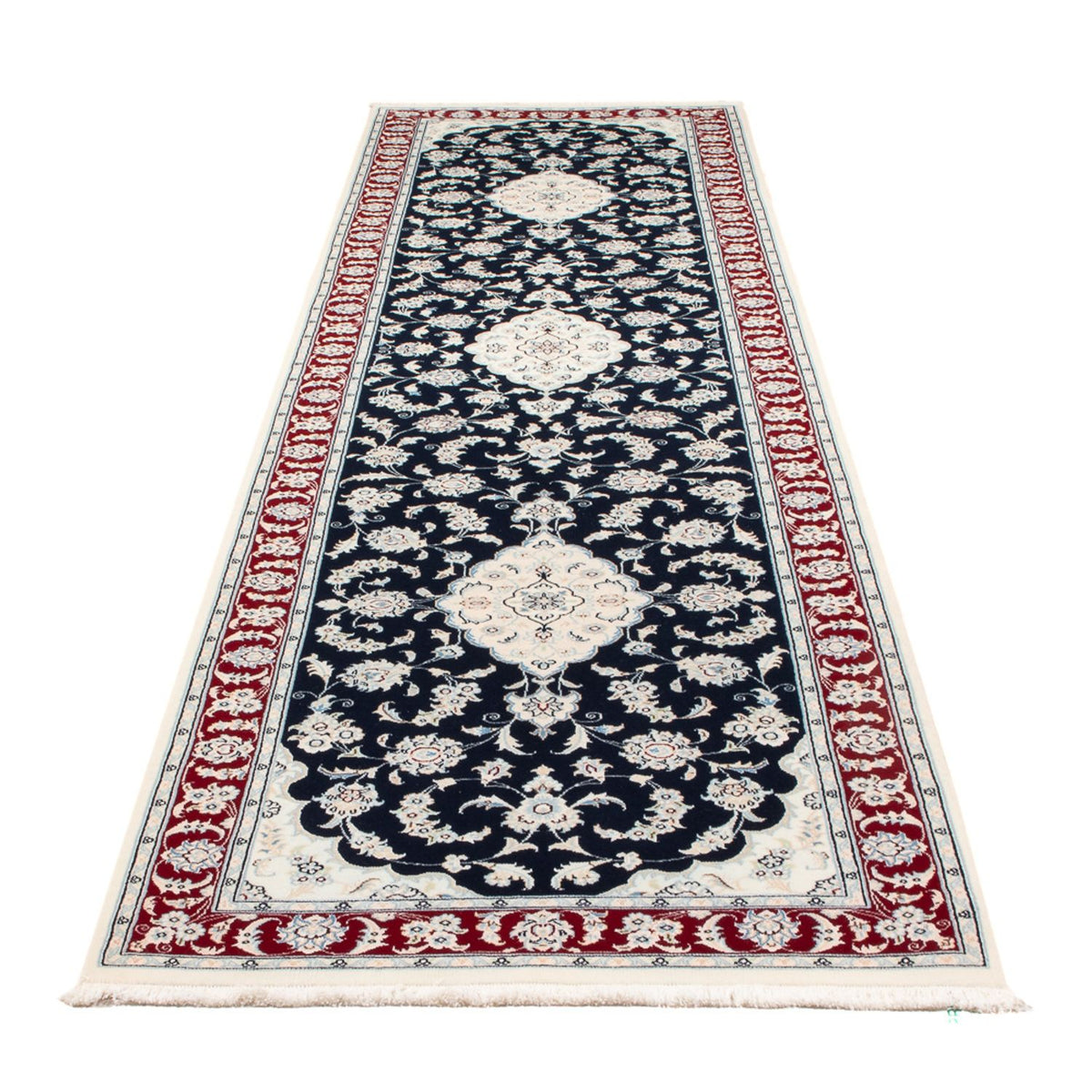 Biegacz Dywan perski - Nain - Premium - 347 x 87 cm - ciemnoniebieski