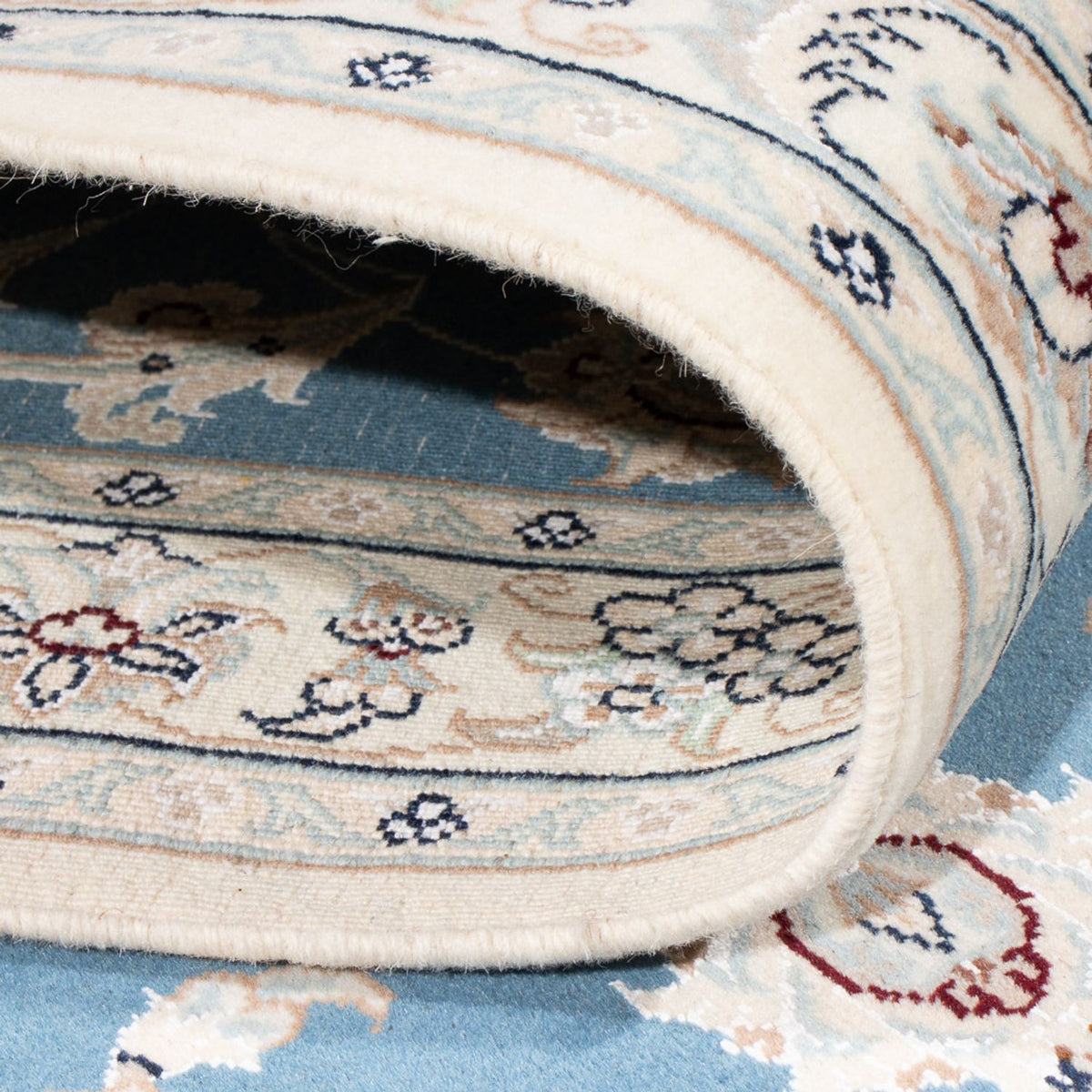 Biegacz Dywan perski - Nain - Premium - 307 x 80 cm - niebieski