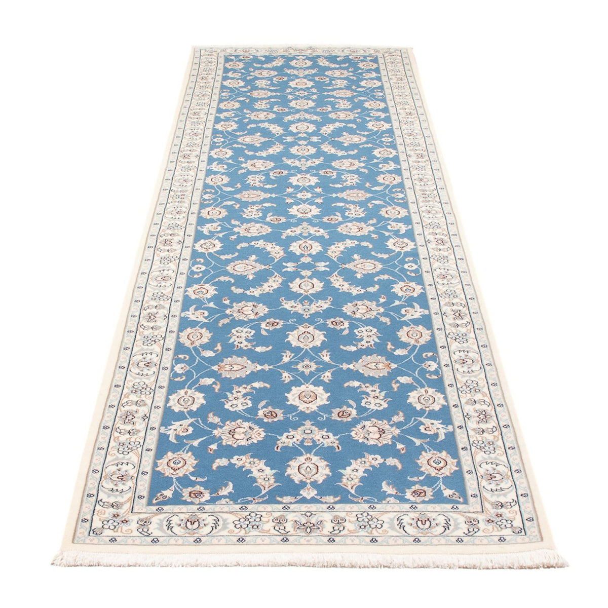 Biegacz Dywan perski - Nain - Premium - 307 x 80 cm - niebieski