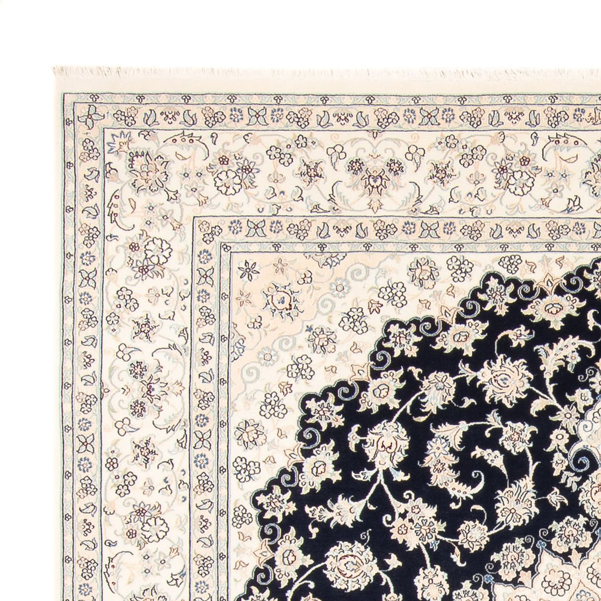 Dywan perski - Nain - 263 x 225 cm - ciemnoniebieski