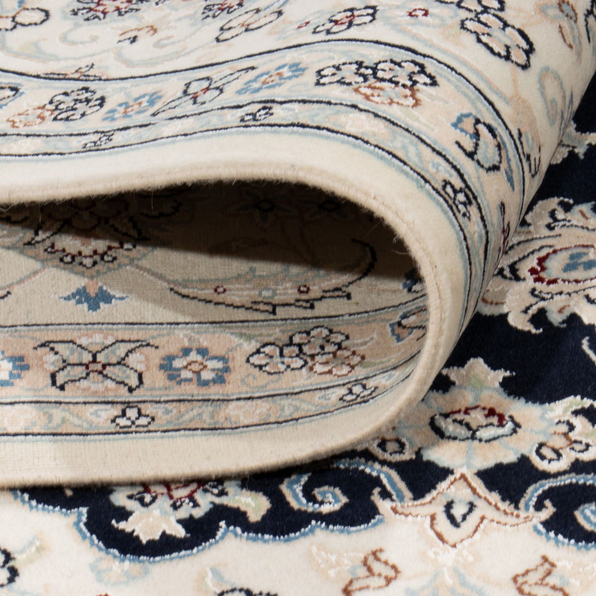 Dywan perski - Nain - 263 x 225 cm - ciemnoniebieski