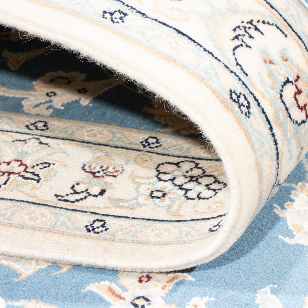 Biegacz Dywan perski - Nain - Premium - 308 x 81 cm - niebieski