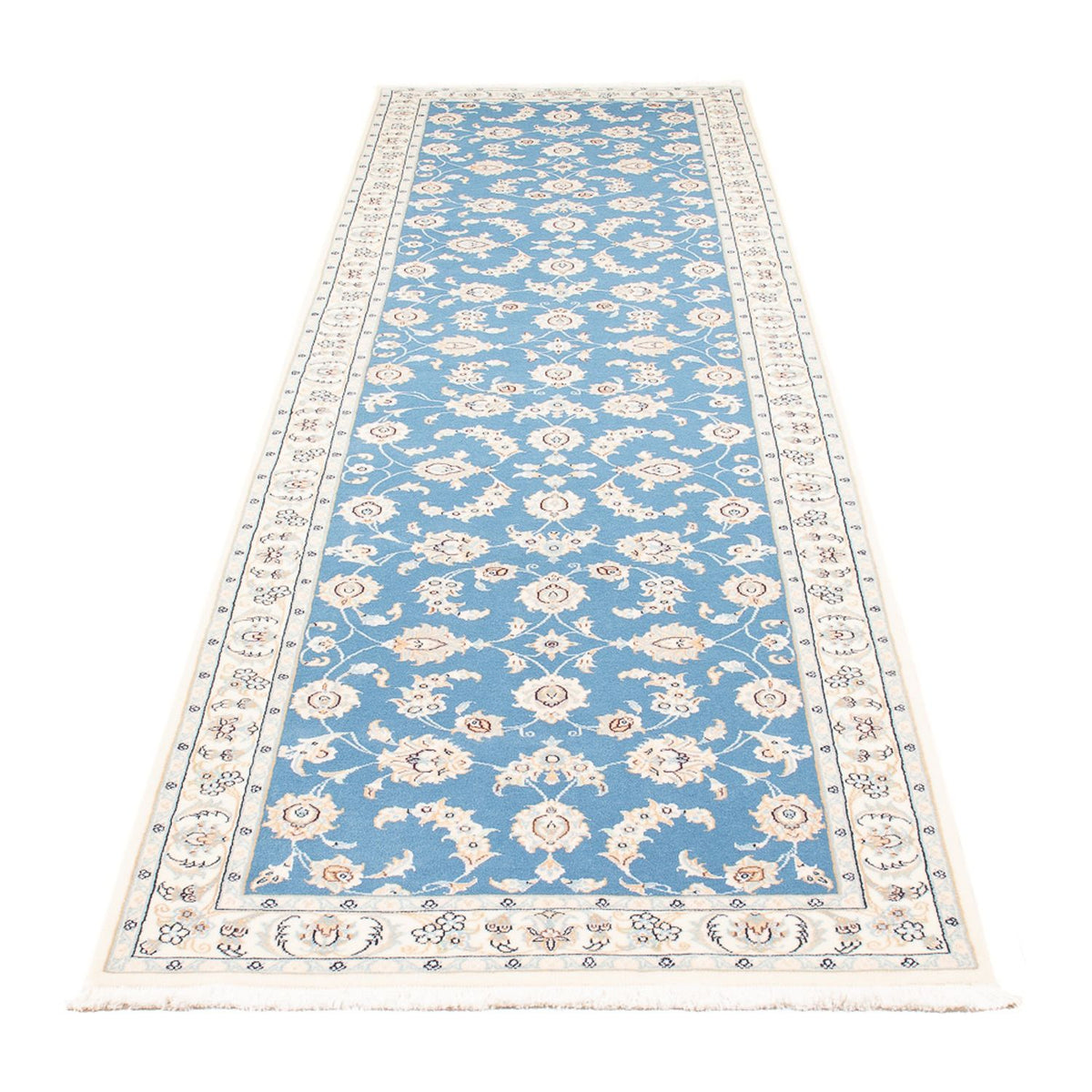 Biegacz Dywan perski - Nain - Premium - 308 x 81 cm - niebieski