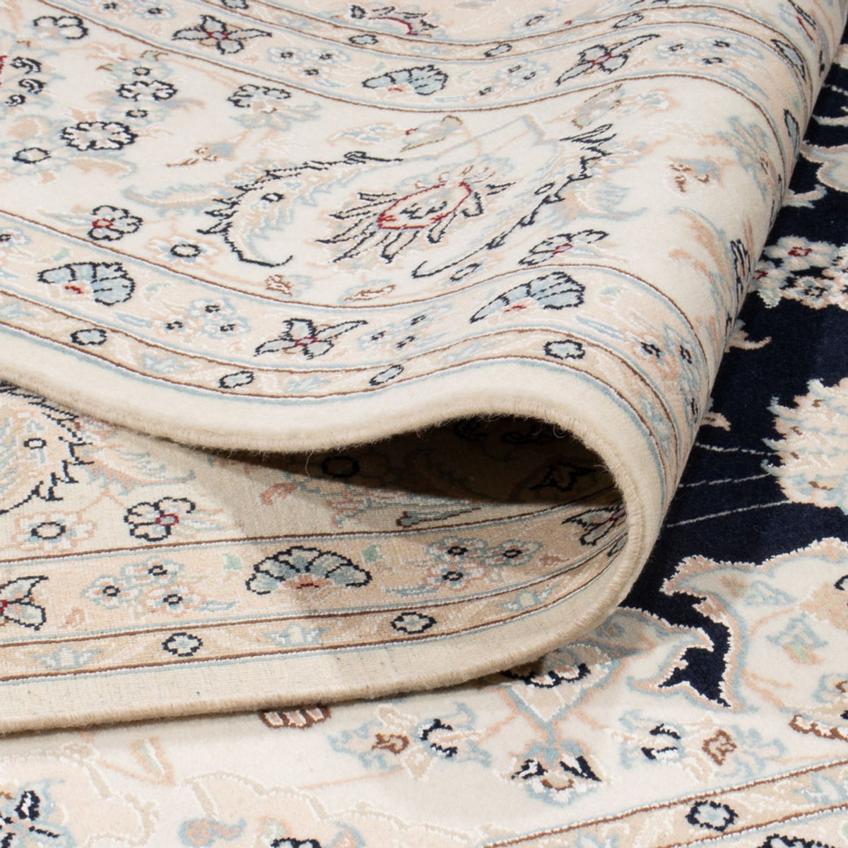 Dywan perski - Nain - 266 x 248 cm - ciemnoniebieski