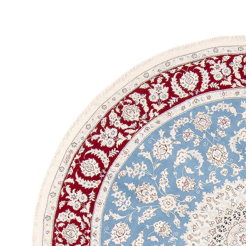 Dywan perski - Nain okrągły  - 200 x 200 cm - jasnoniebieski