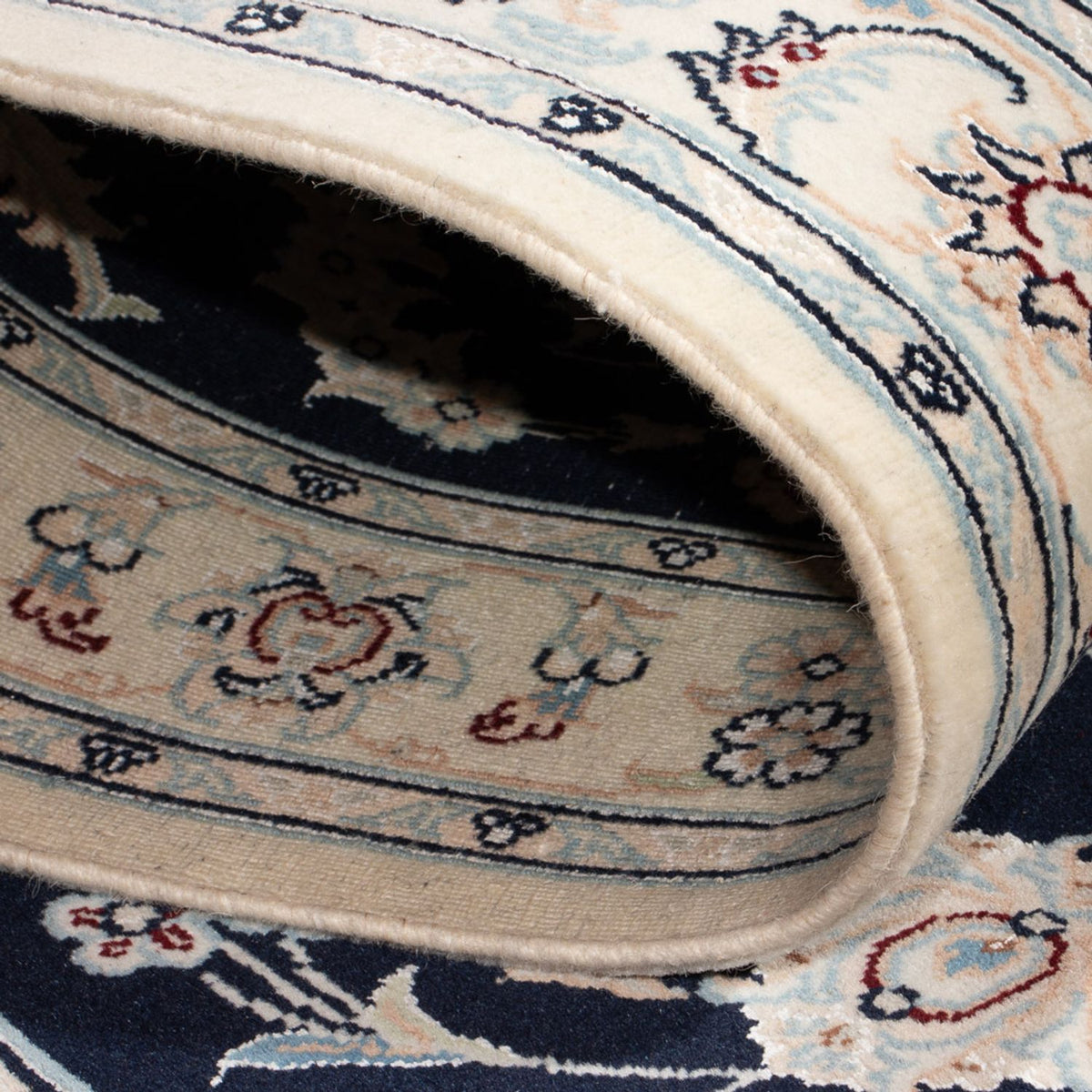 Biegacz Dywan perski - Nain - Premium - 346 x 88 cm - ciemnoniebieski