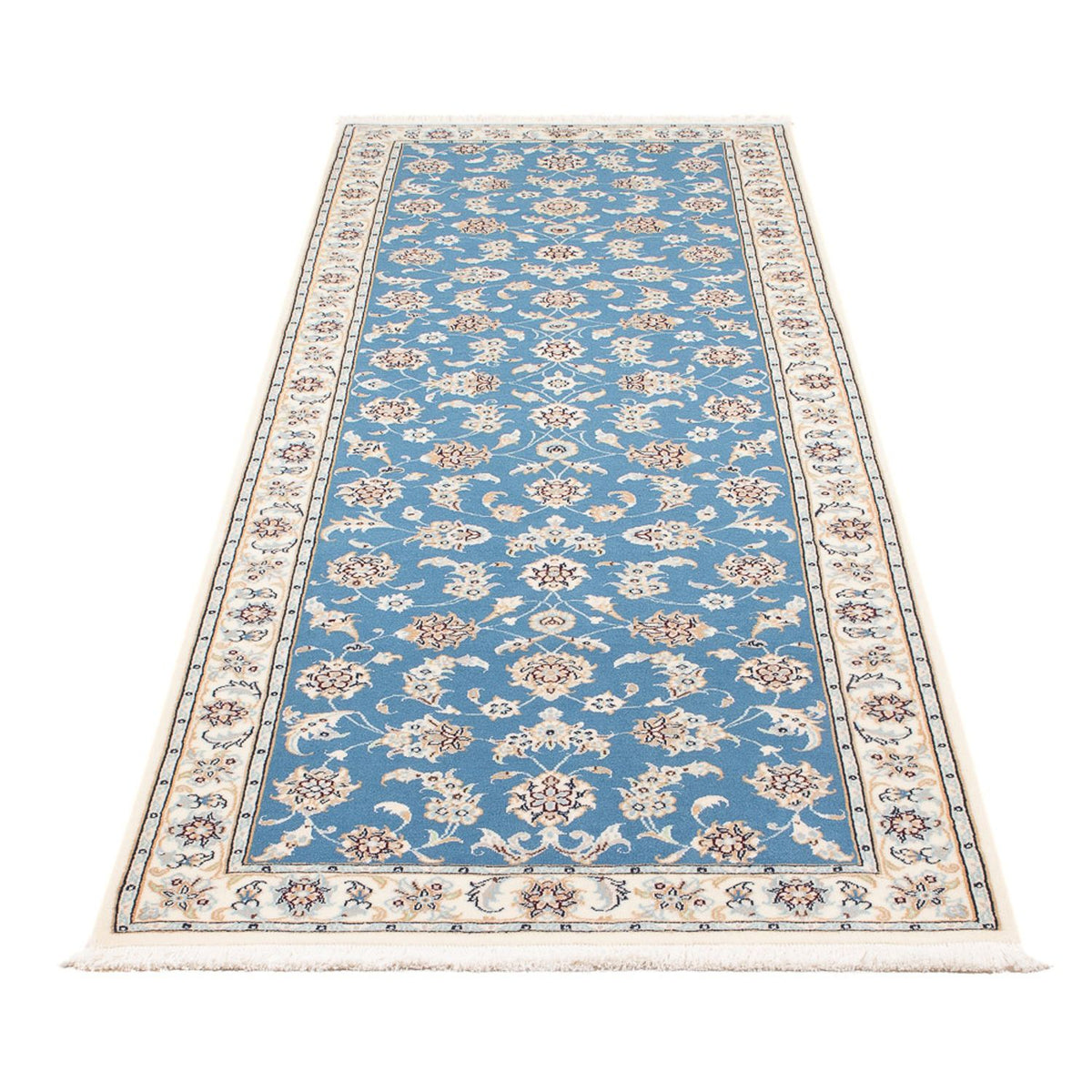 Biegacz Dywan perski - Nain - Premium - 248 x 81 cm - niebieski