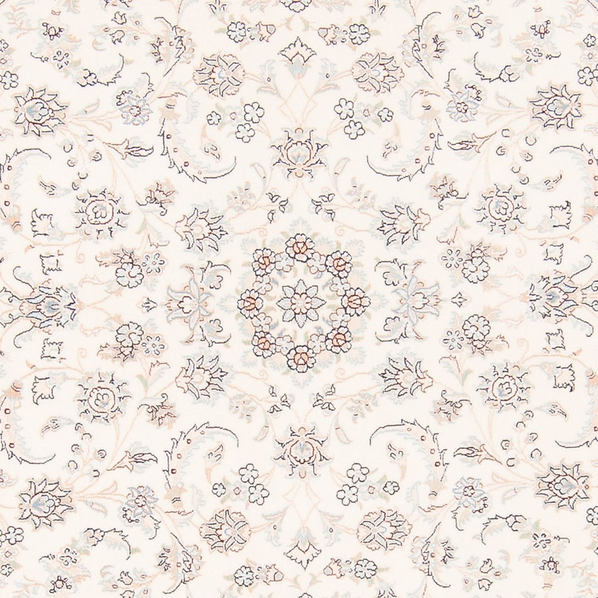 Dywan perski - Nain okrągły  - 200 x 200 cm - kremowy