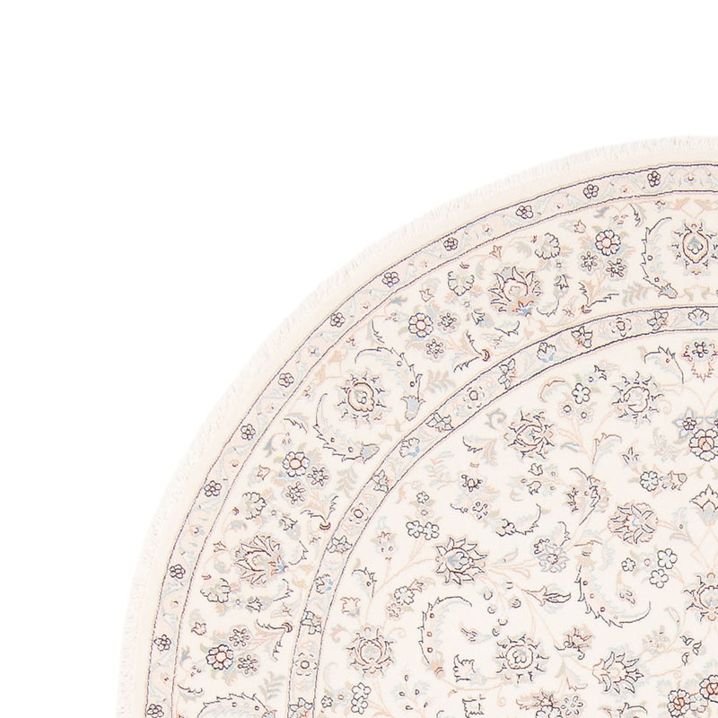 Dywan perski - Nain okrągły  - 200 x 200 cm - kremowy