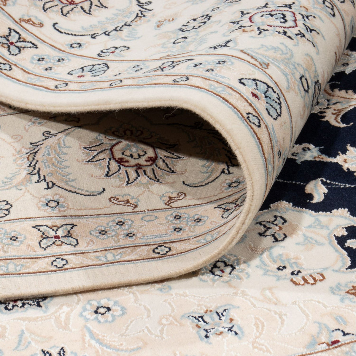 Dywan perski - Nain - 260 x 245 cm - ciemnoniebieski