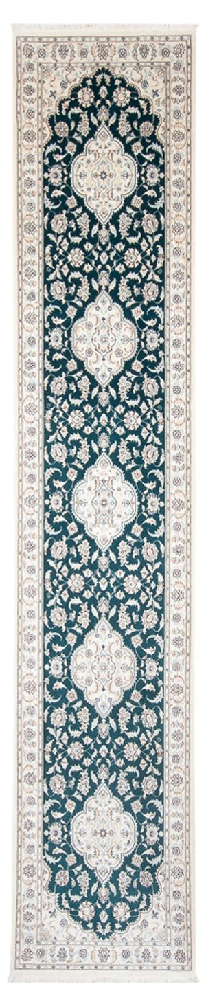 Biegacz Dywan perski - Nain - Premium - 397 x 88 cm - ciemnoniebieski