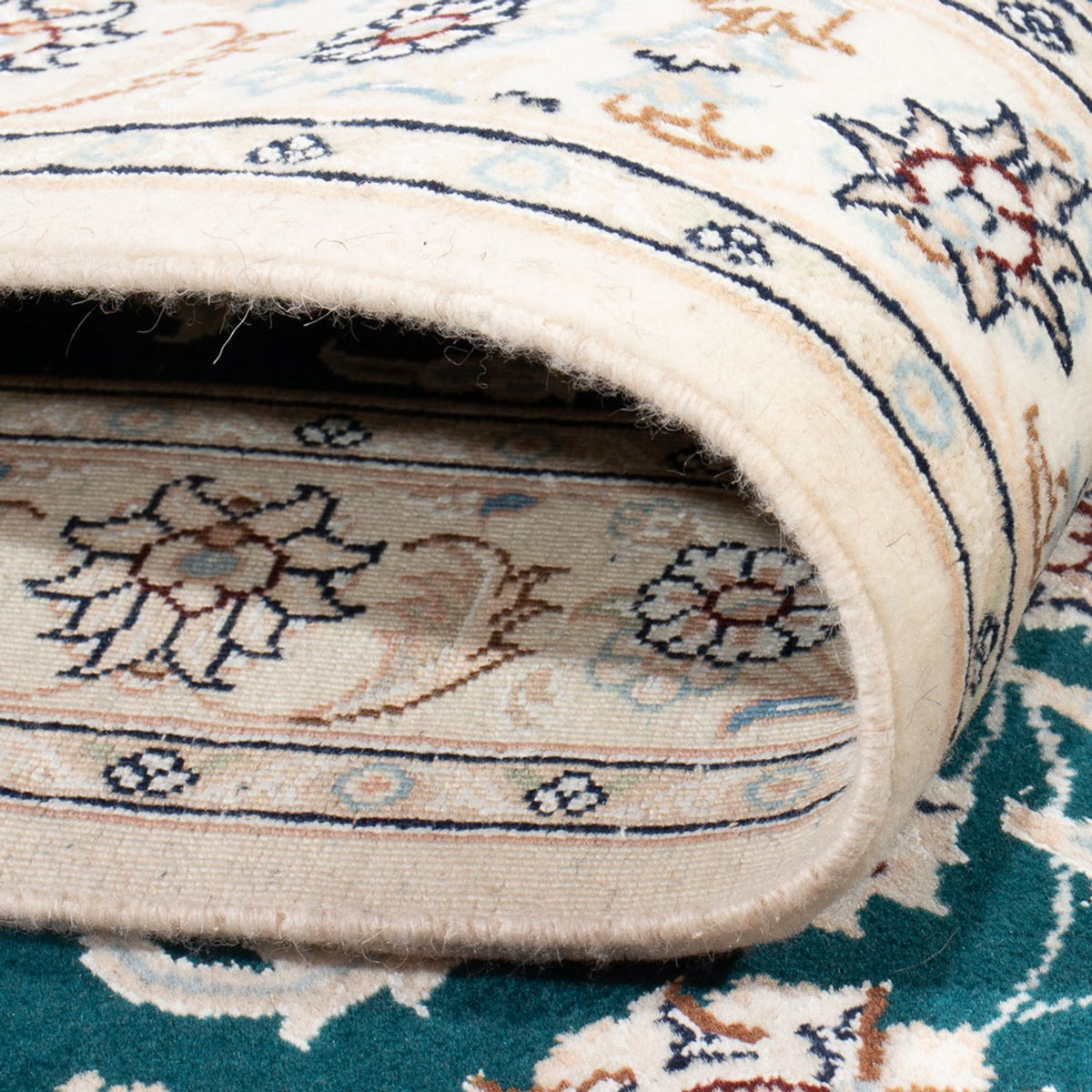 Biegacz Dywan perski - Nain - Premium - 397 x 88 cm - ciemnoniebieski