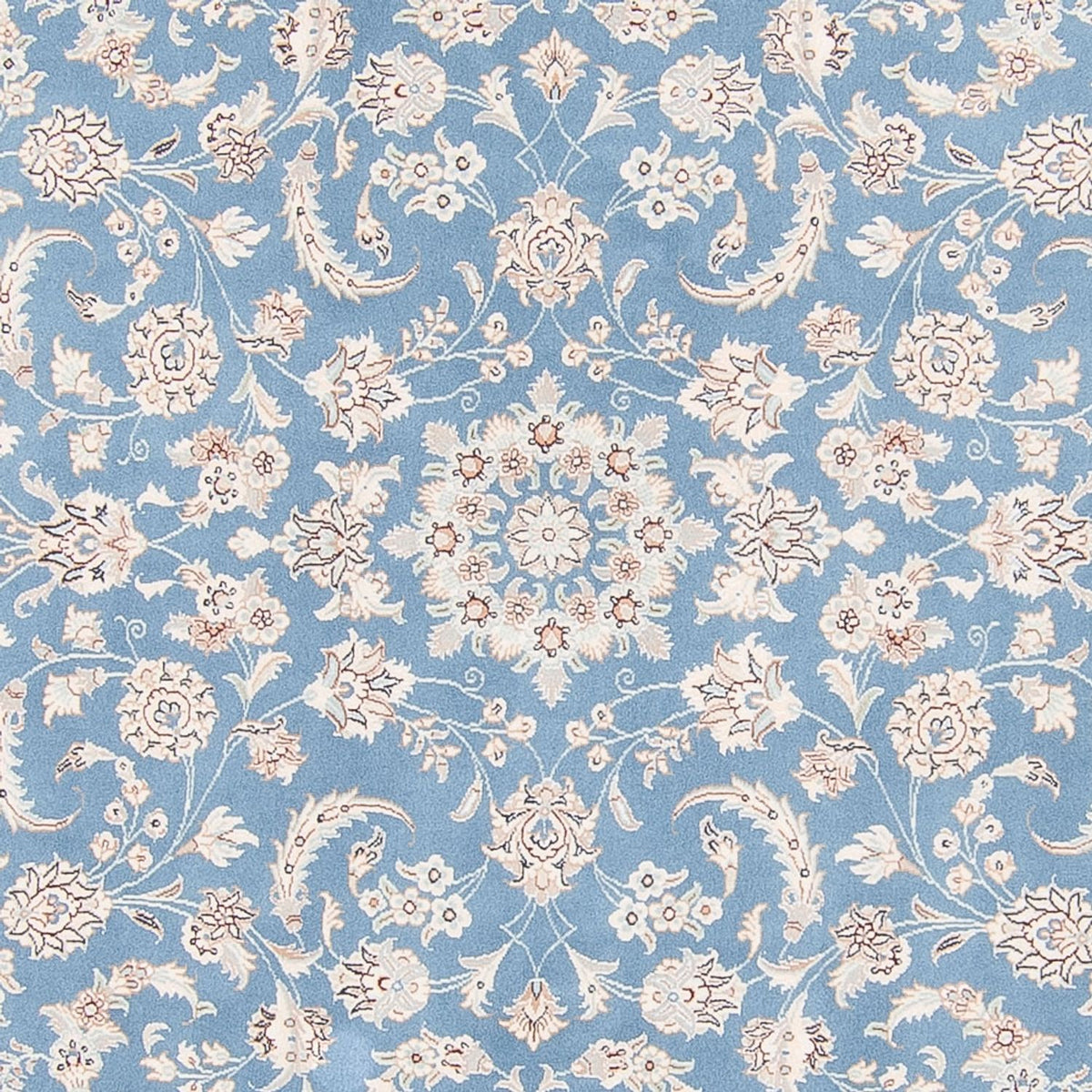 Dywan perski - Nain okrągły  - 200 x 200 cm - jasnoniebieski