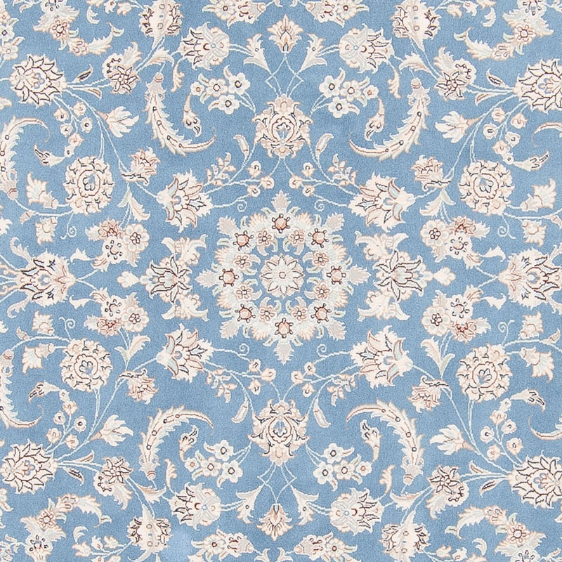 Dywan perski - Nain okrągły  - 200 x 200 cm - jasnoniebieski