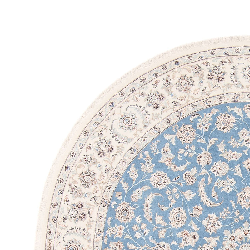 Dywan perski - Nain okrągły  - 200 x 200 cm - jasnoniebieski