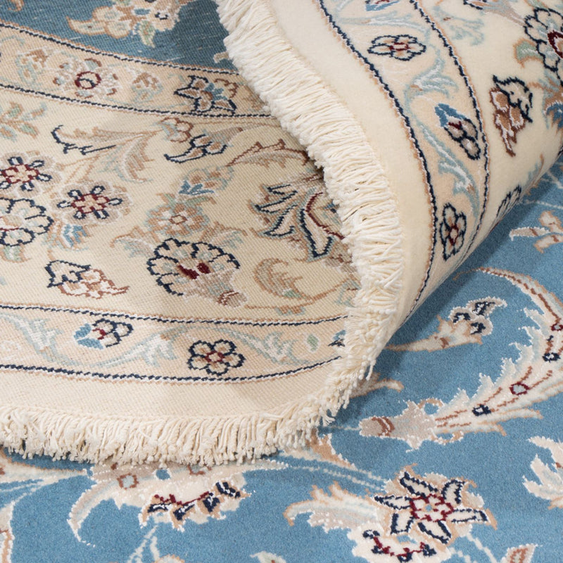 Dywan perski - Nain okrągły  - 200 x 200 cm - jasnoniebieski