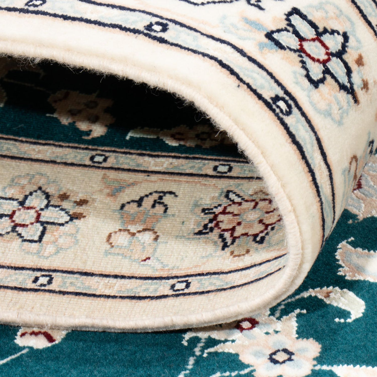 Biegacz Dywan perski - Nain - Królewski - 200 x 81 cm - zielona