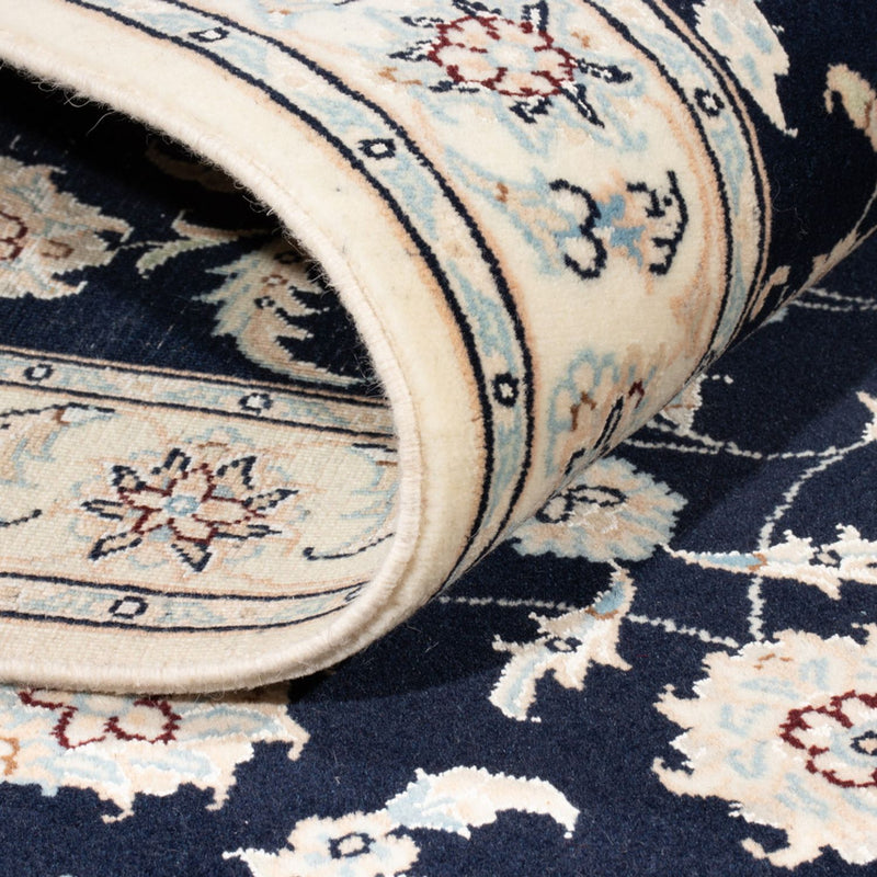 Biegacz Dywan perski - Nain - Królewski - 200 x 80 cm - ciemnoniebieski