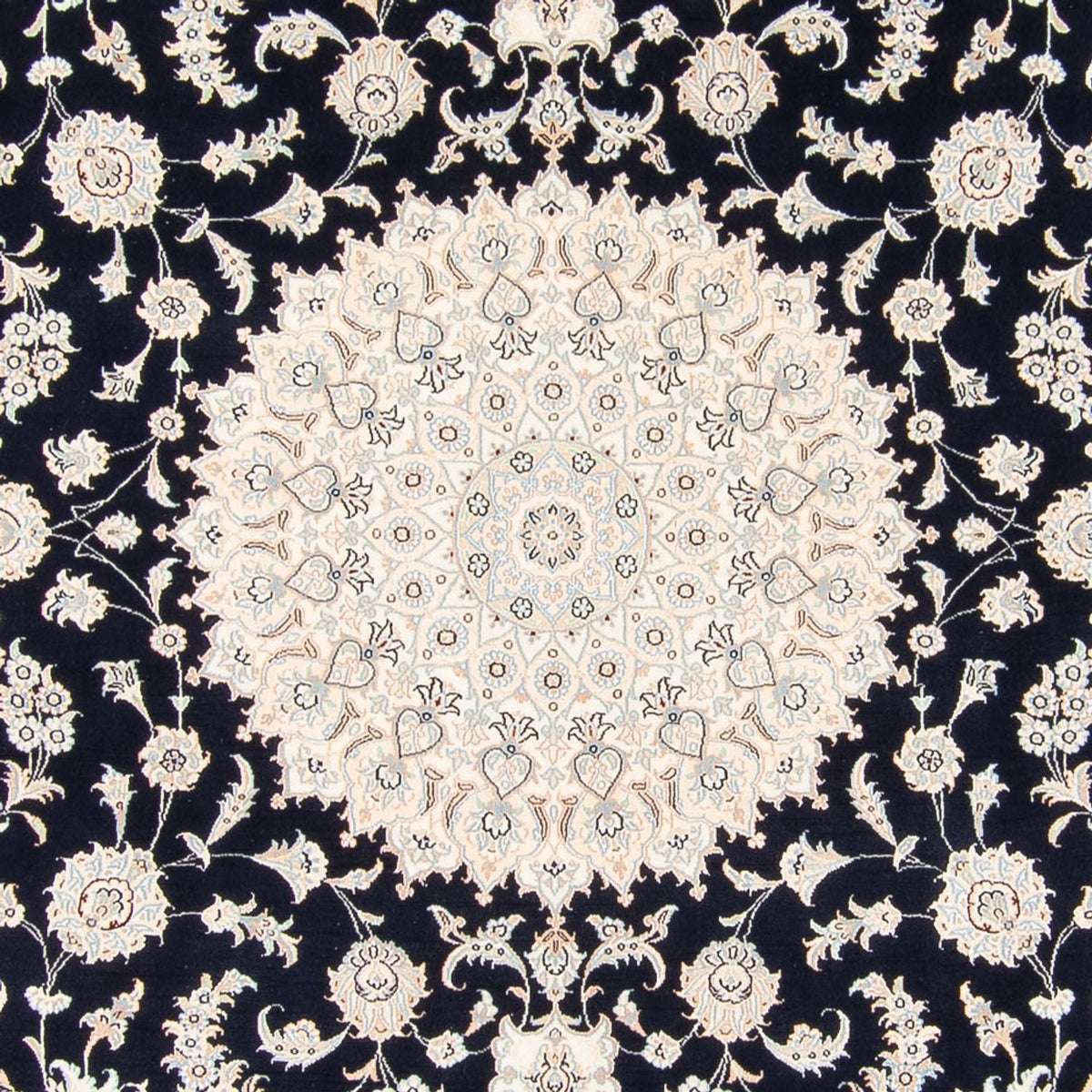 Dywan perski - Nain kwadratowy  - 259 x 247 cm - ciemnoniebieski