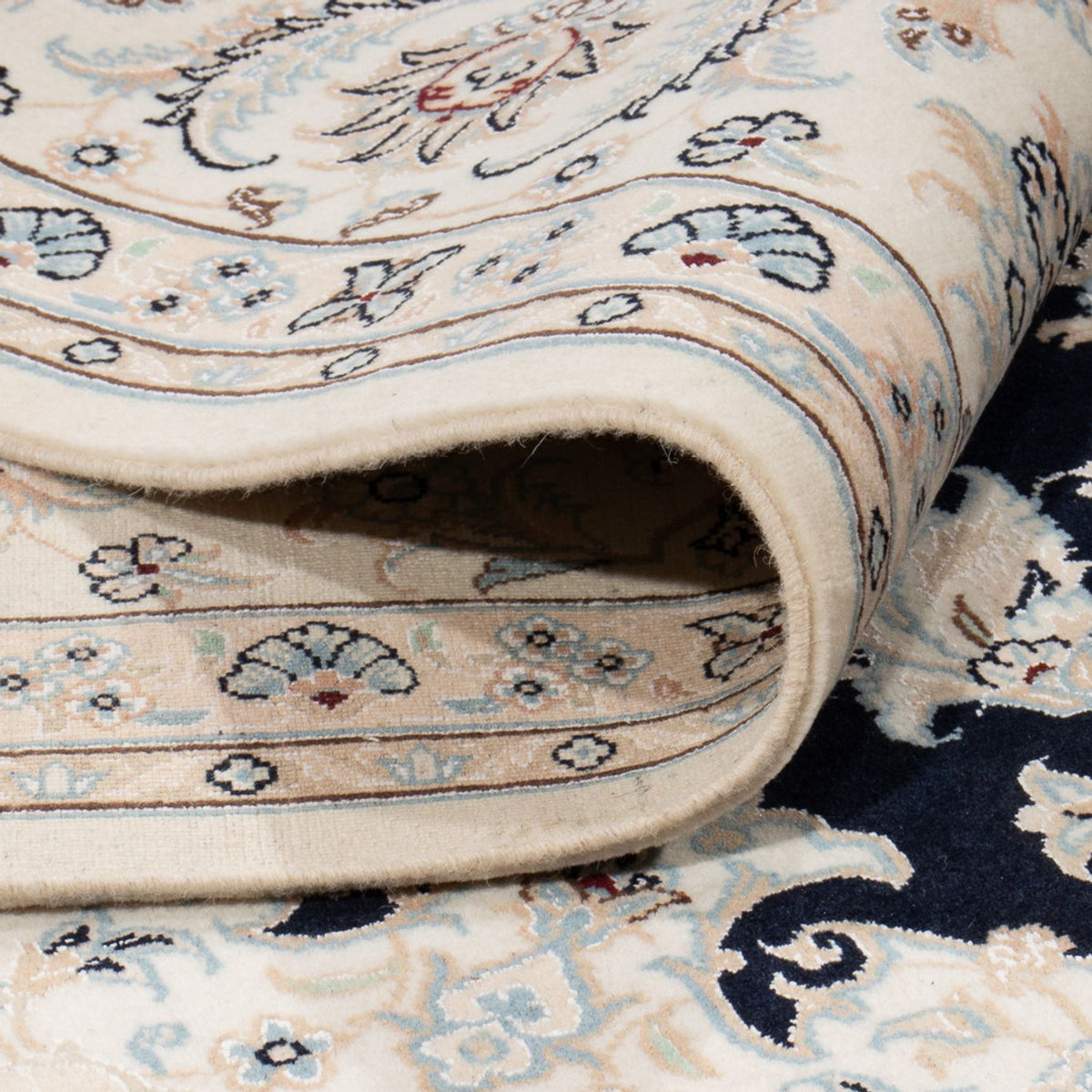 Dywan perski - Nain kwadratowy  - 259 x 247 cm - ciemnoniebieski