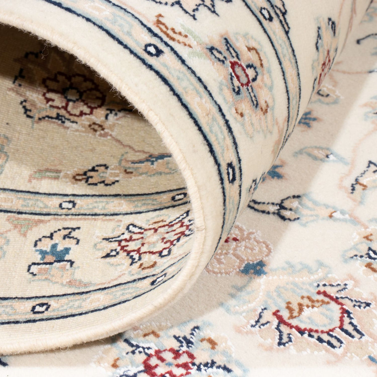 Biegacz Dywan perski - Nain - Królewski - 210 x 80 cm - kremowy