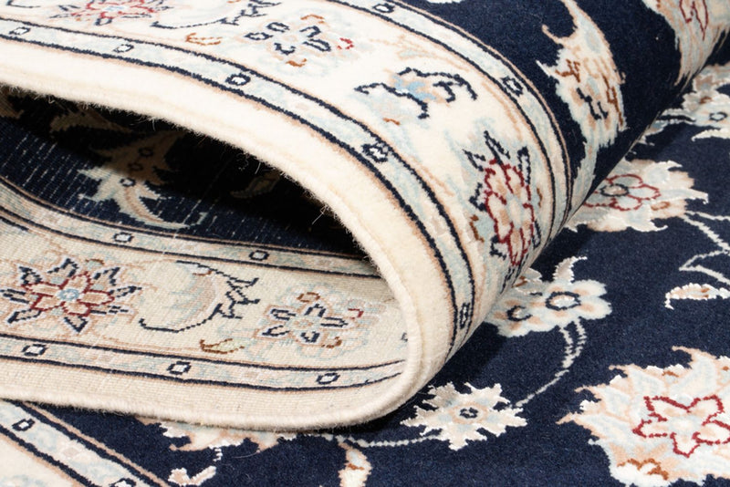 Biegacz Dywan perski - Nain - Królewski - 203 x 79 cm - ciemnoniebieski