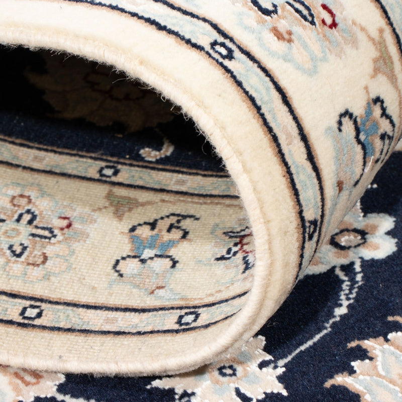 Biegacz Dywan perski - Nain - Królewski - 205 x 78 cm - ciemnoniebieski