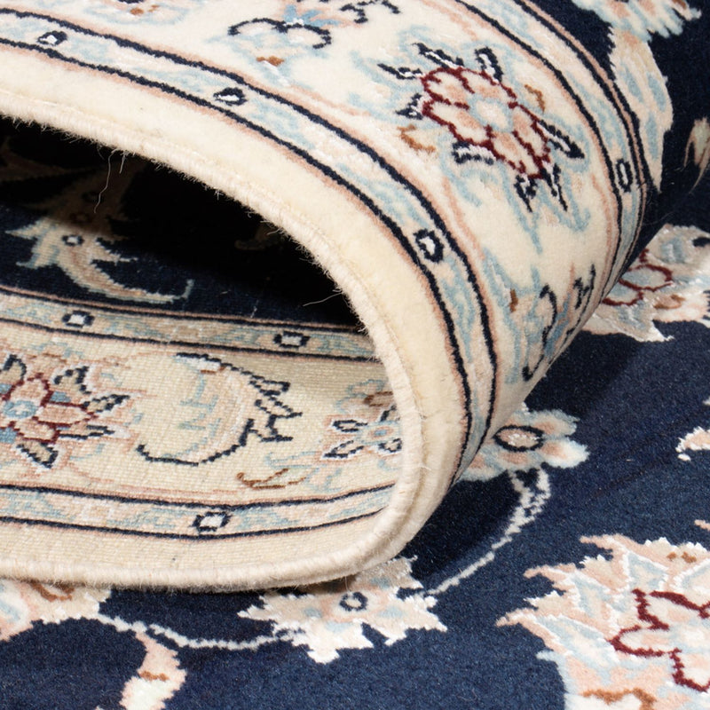 Biegacz Dywan perski - Nain - Królewski - 205 x 80 cm - ciemnoniebieski