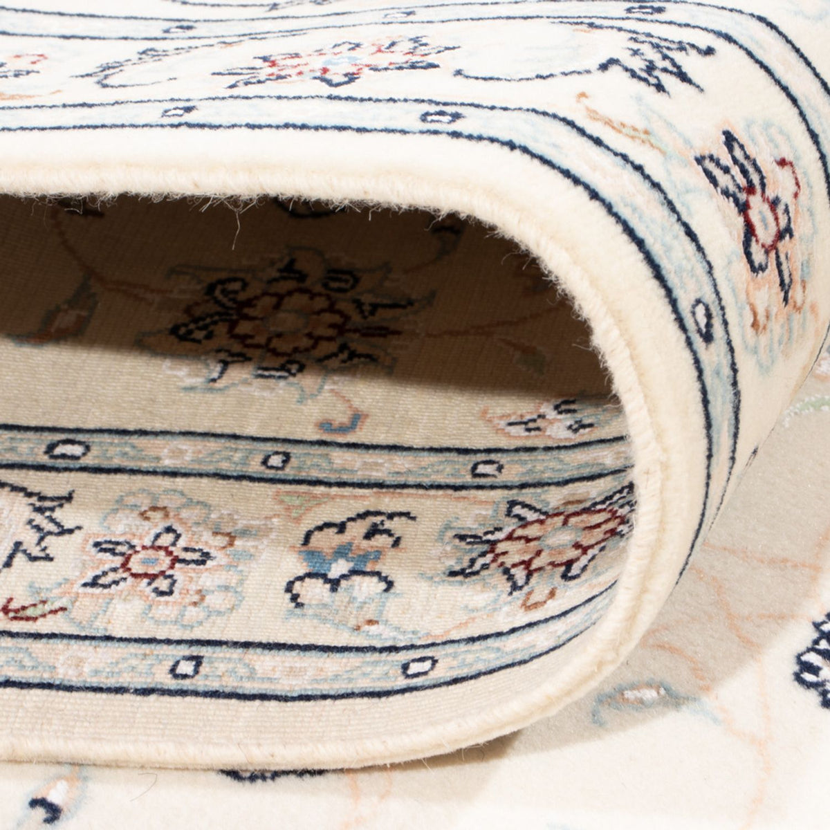 Biegacz Dywan perski - Nain - Królewski - 197 x 78 cm - kremowy