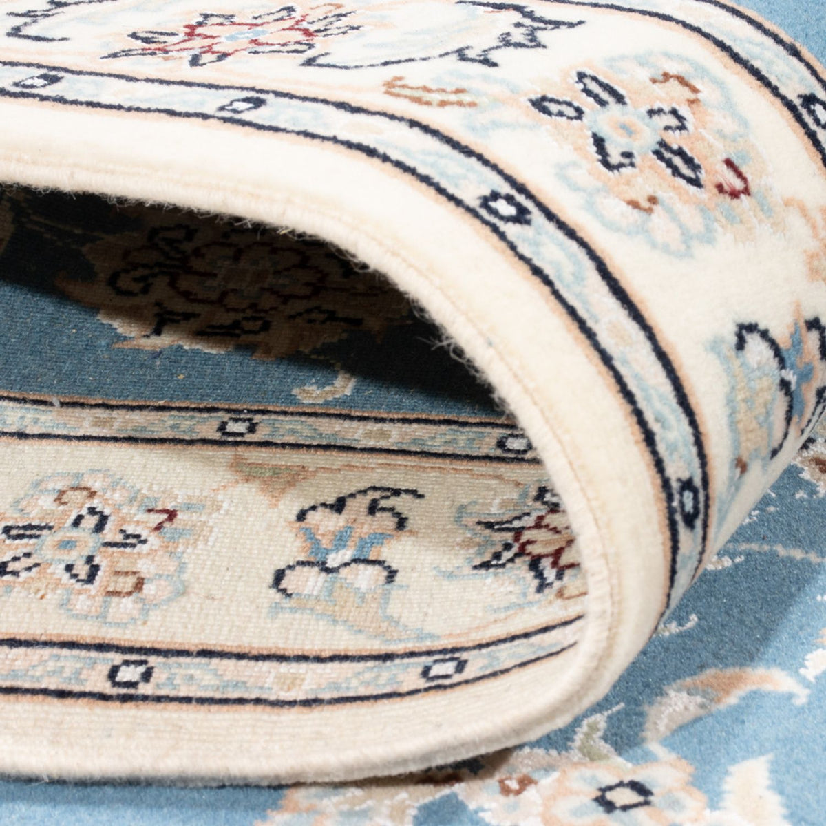 Biegacz Dywan perski - Nain - Królewski - 209 x 84 cm - jasnoniebieski