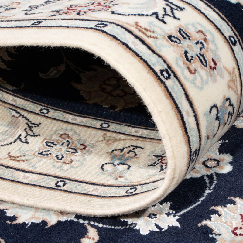 Biegacz Dywan perski - Nain - Królewski - 202 x 78 cm - ciemnoniebieski