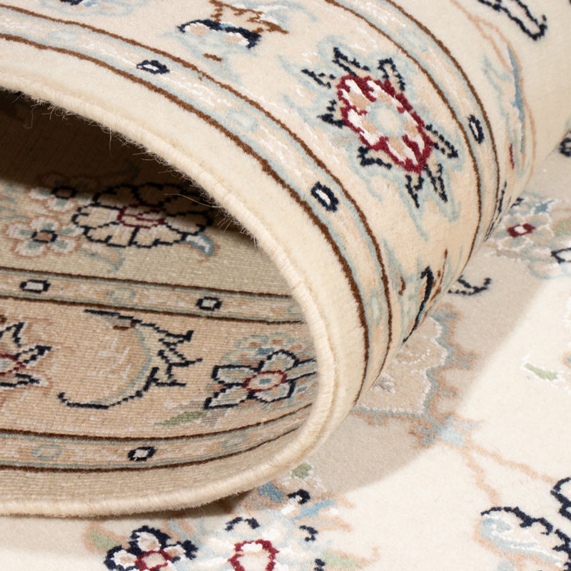 Biegacz Dywan perski - Nain - Królewski - 200 x 80 cm - kremowy