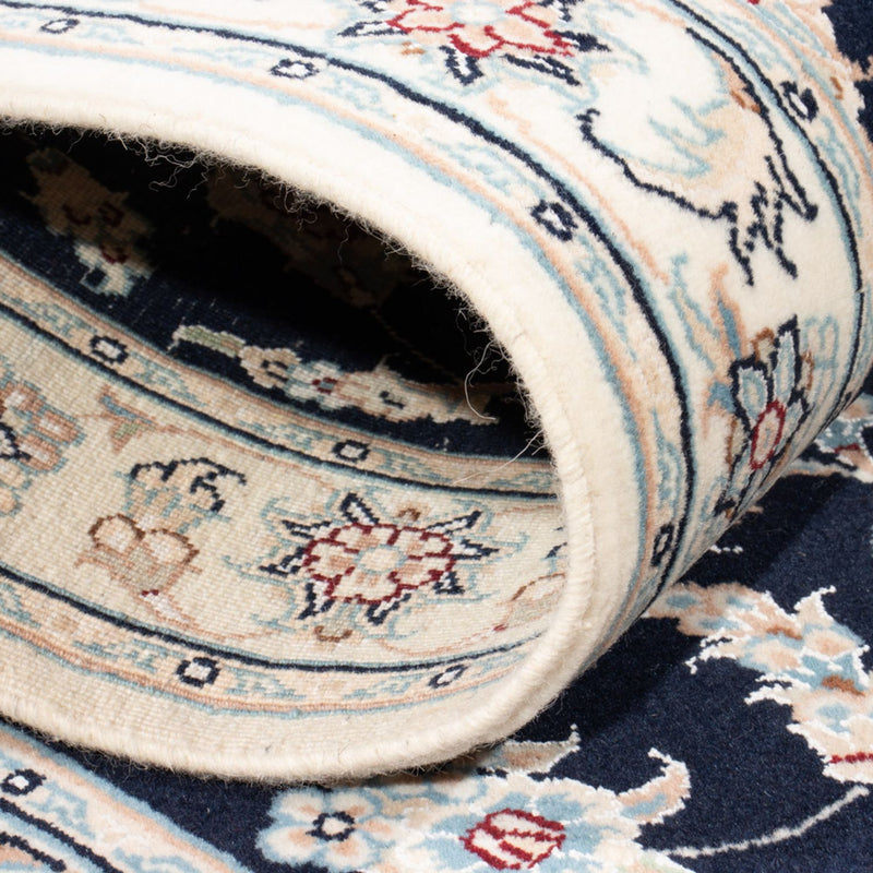 Biegacz Dywan perski - Nain - Królewski - 201 x 78 cm - ciemnoniebieski