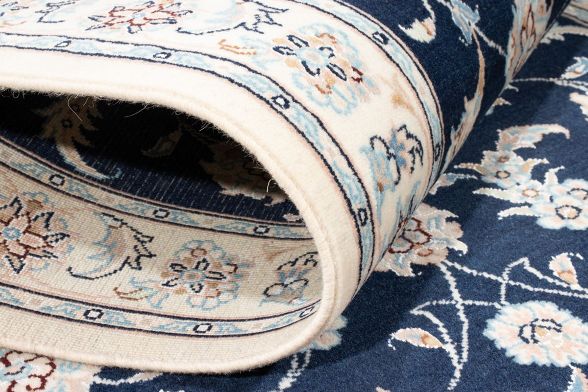 Biegacz Dywan perski - Nain - Królewski - 198 x 78 cm - ciemnoniebieski