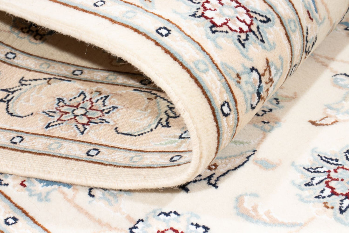 Biegacz Dywan perski - Nain - Królewski - 197 x 81 cm - kremowy