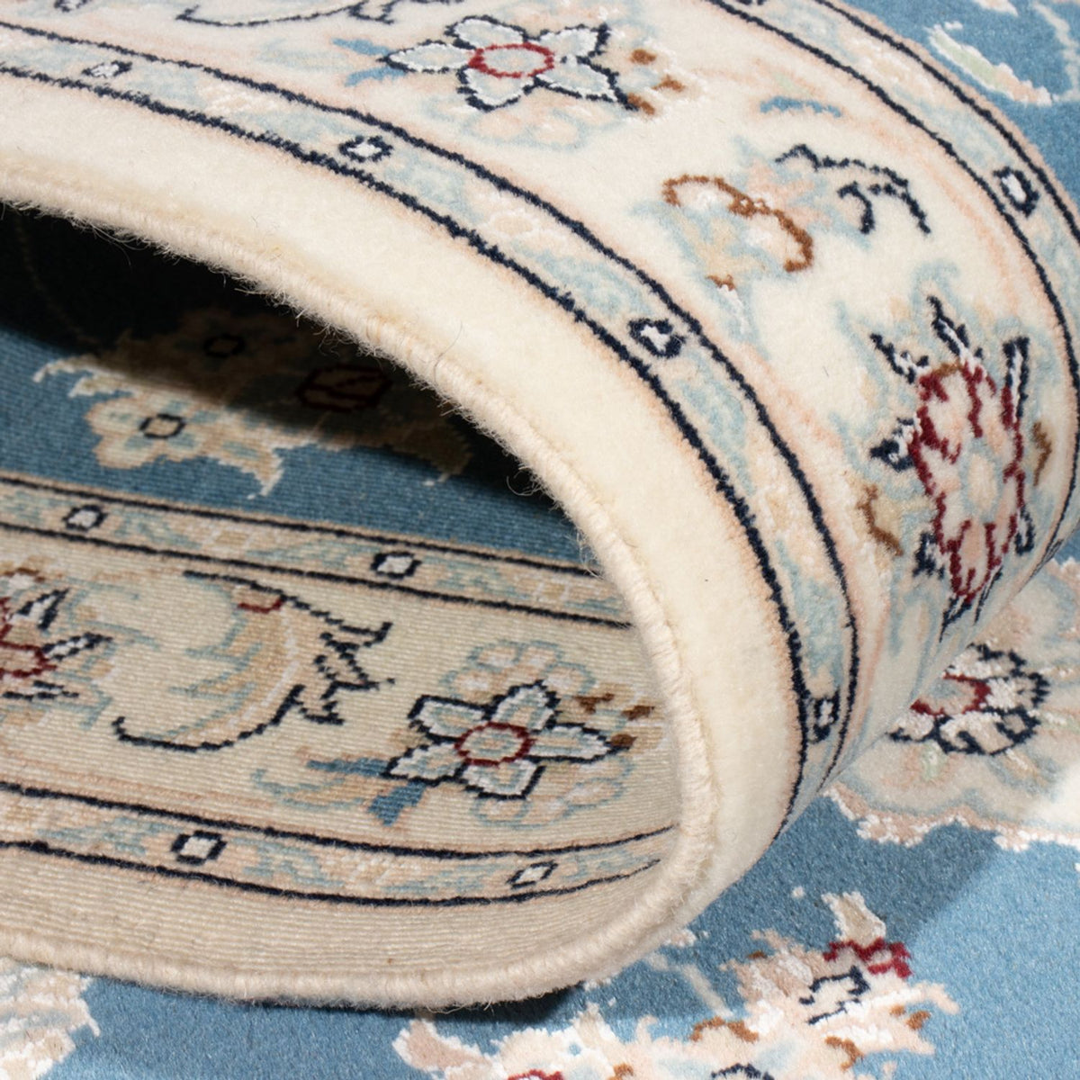 Biegacz Dywan perski - Nain - Królewski - 197 x 82 cm - jasnoniebieski