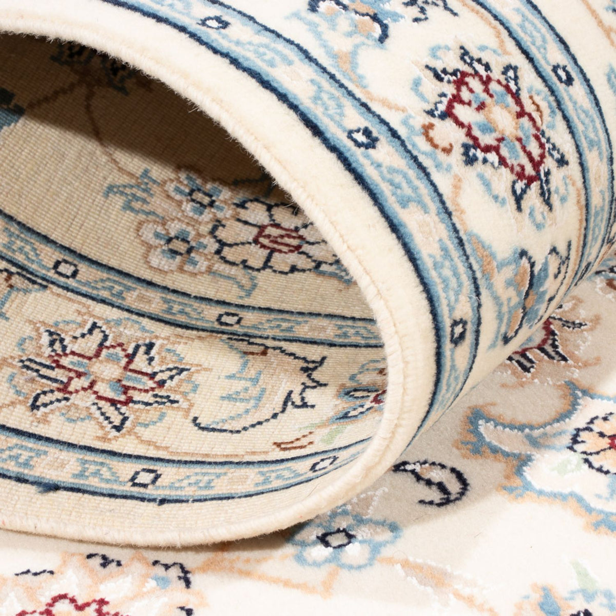 Biegacz Dywan perski - Nain - Królewski - 203 x 80 cm - kremowy