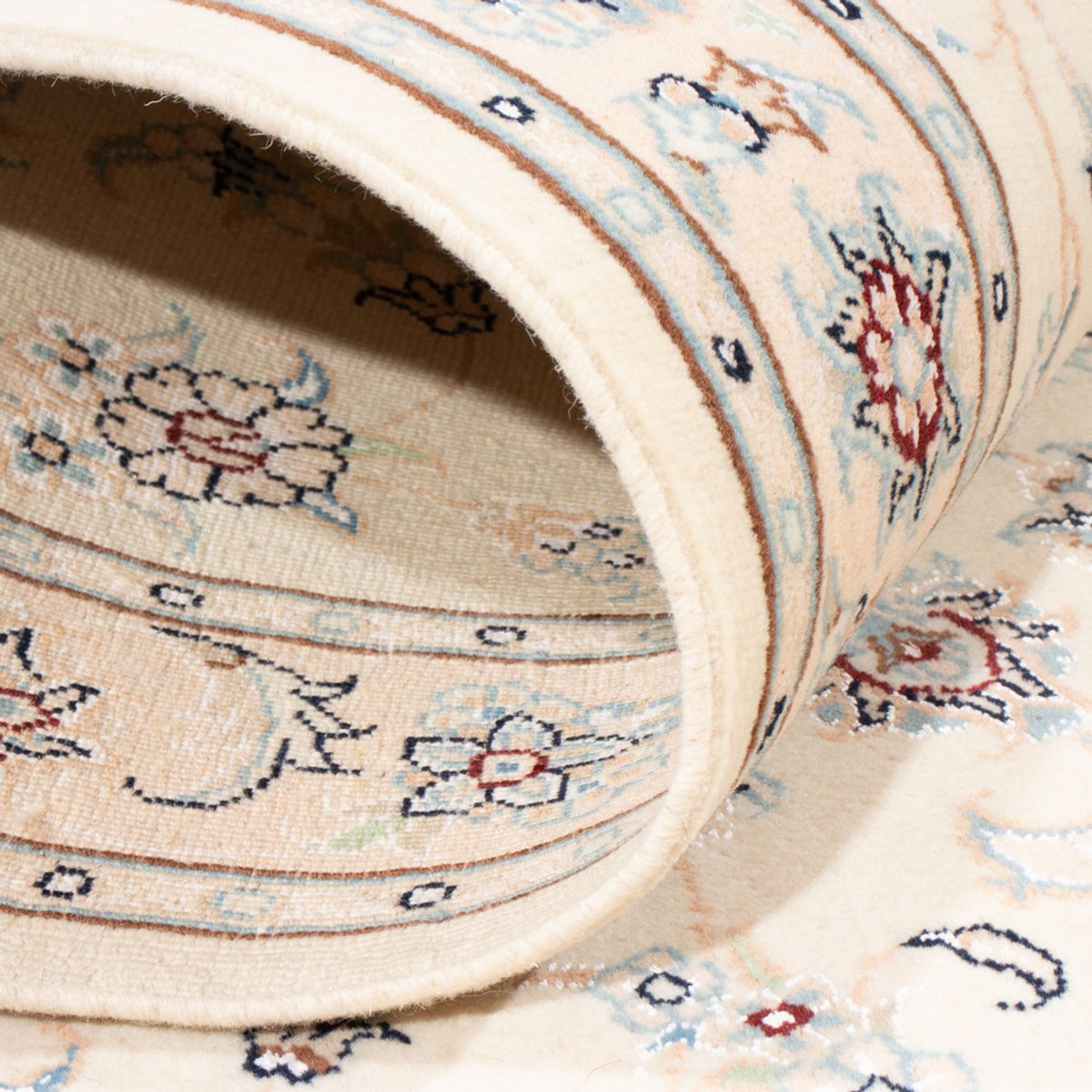 Biegacz Dywan perski - Nain - Królewski - 206 x 79 cm - kremowy