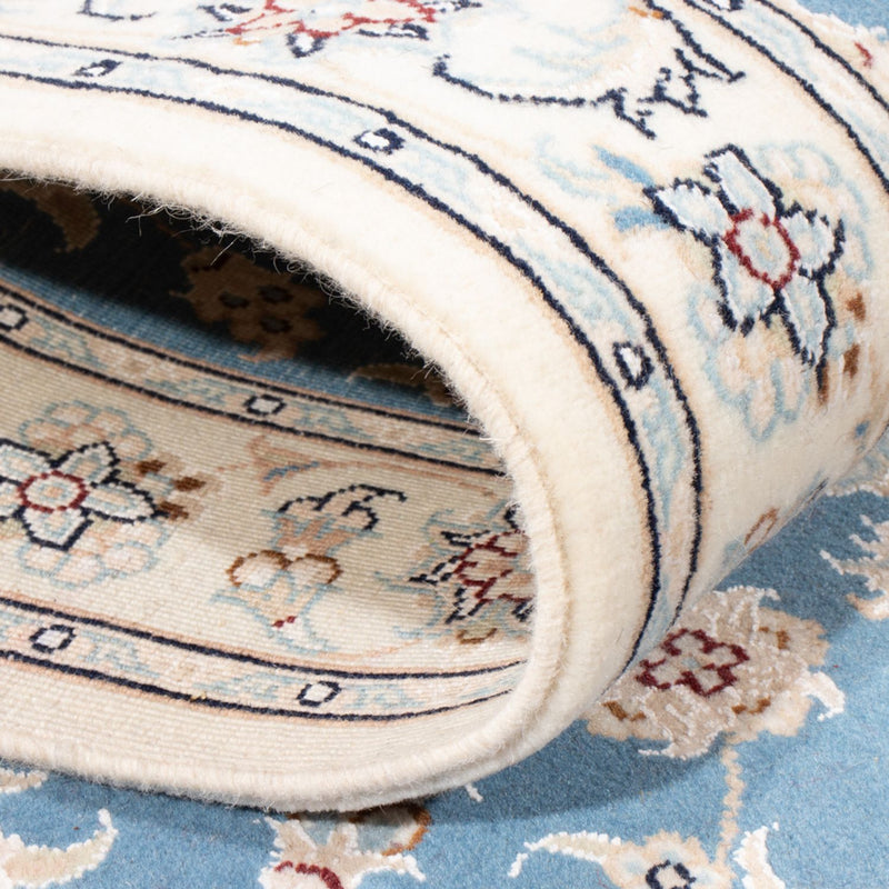 Biegacz Dywan perski - Nain - Królewski - 204 x 82 cm - jasnoniebieski