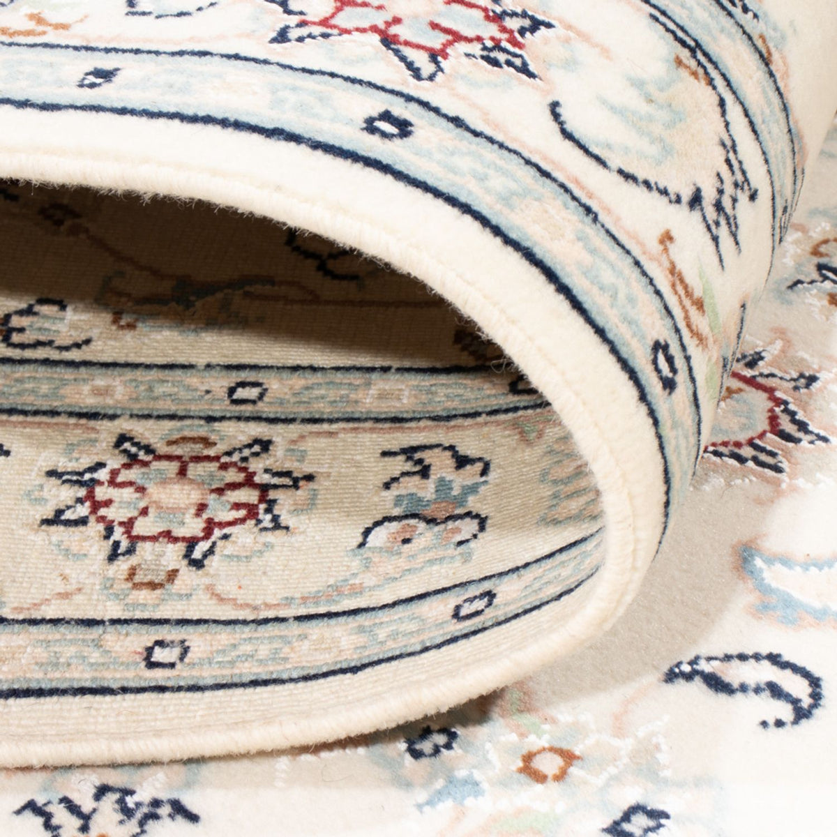 Biegacz Dywan perski - Nain - Królewski - 199 x 81 cm - kremowy