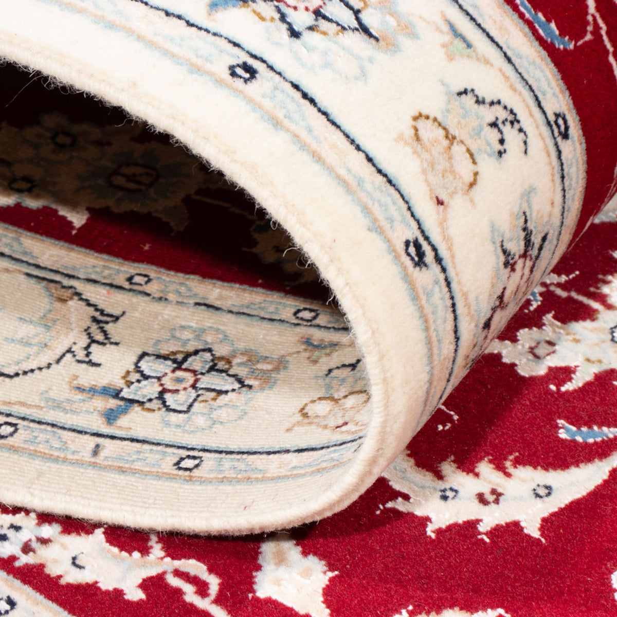 Biegacz Dywan perski - Nain - Królewski - 202 x 80 cm - czerwony