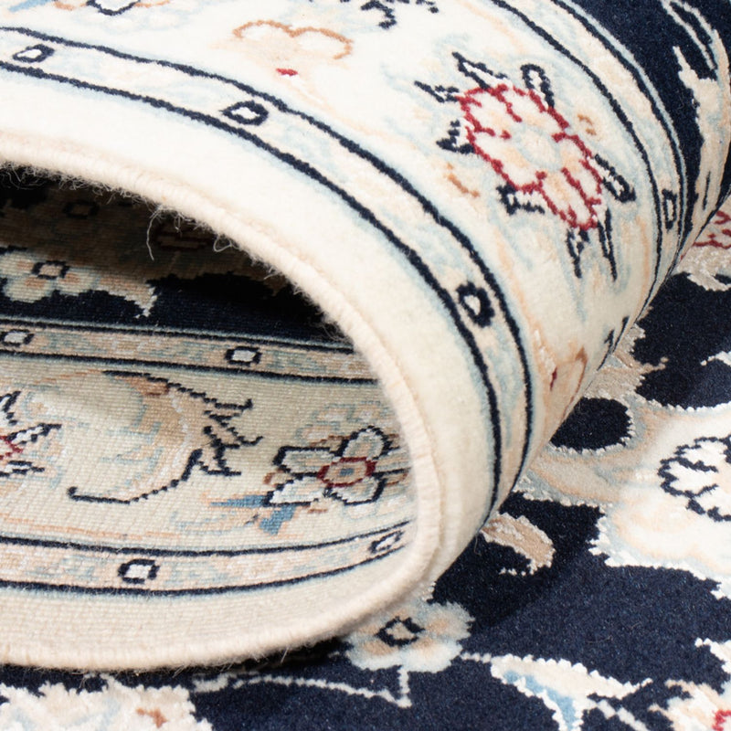 Biegacz Dywan perski - Nain - Królewski - 200 x 80 cm - ciemnoniebieski