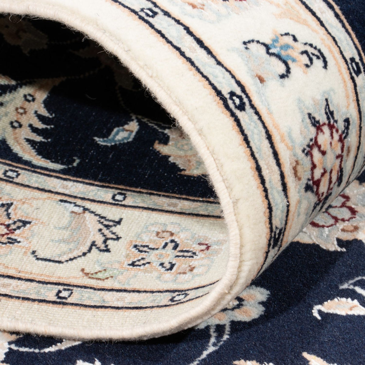 Biegacz Dywan perski - Nain - Królewski - 200 x 80 cm - ciemnoniebieski